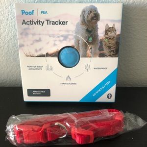 Poof Blue Pet Activity Tracker+Collar M